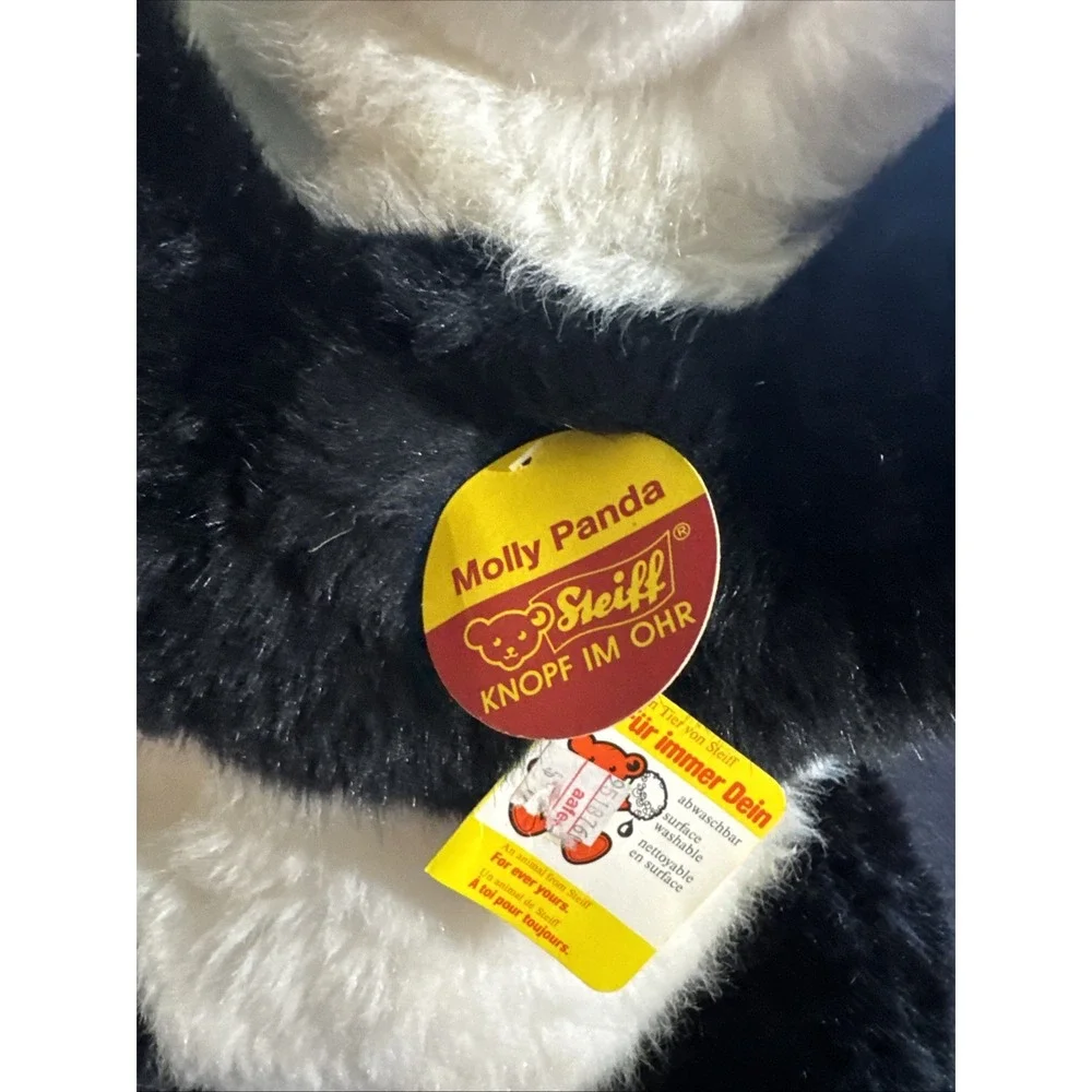 Steiff Bear Molly Panda Style Larger Size 0326/45 Signed Hans Otto Steiff VTG --